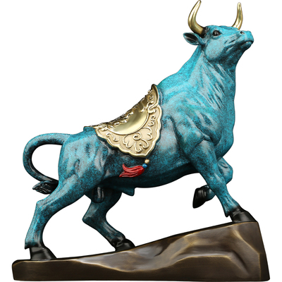 全铜招财十二生肖牛摆件