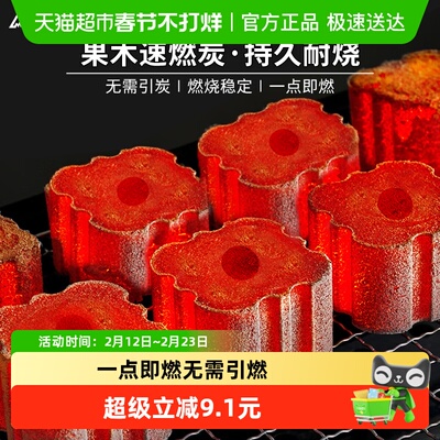 尚烤佳无烟速燃果木炭速燃炭12块