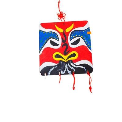 中国风木质京剧脸谱挂饰美术作品