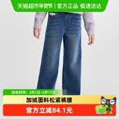 儿童裤 子女童冬加绒牛仔长裤 2025新款 巴拉巴拉balaOne童装 直筒裤