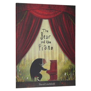 大熊和钢琴 森林里的钢琴师 英文原版 The Bear and the Piano 熊与钢琴 亲子共读故事绘本 大卫里奇斐德 英文版进口英语书籍