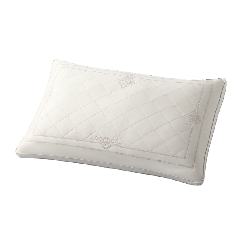 水星家纺枕头枕芯蚕丝酒店丝绵枕家用成人全棉宿舍呵护颈椎软枕