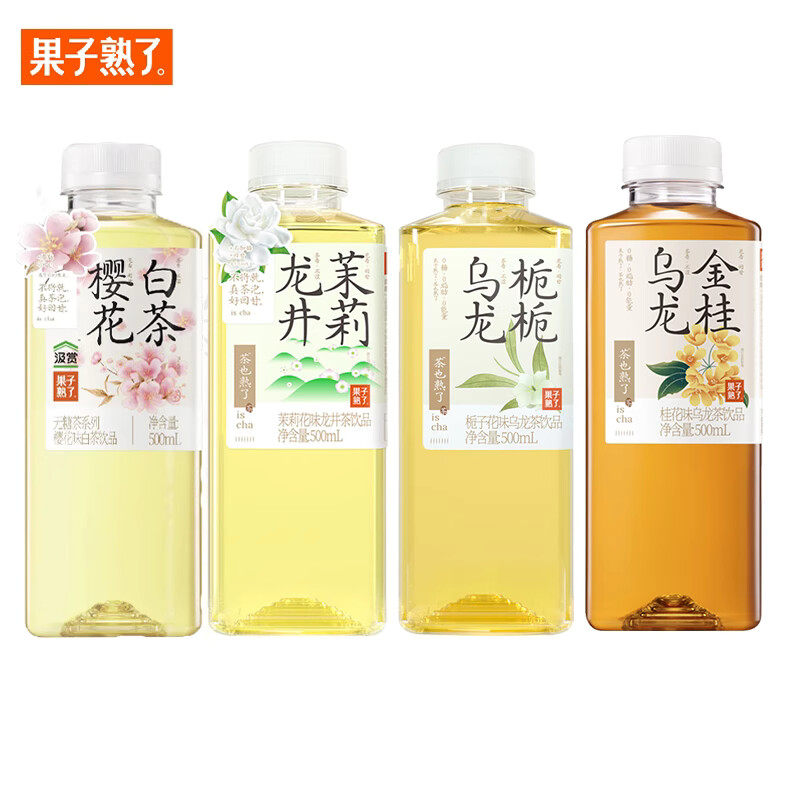 果子熟了无糖茶饮料500ml