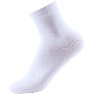 浪莎纯黑色袜子女士纯棉防臭春秋款中筒全棉袜女生妹子秋冬季厚款