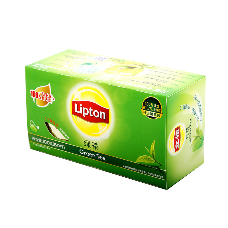 立顿绿茶 茶包 100克/盒