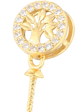 纯银吊坠扣diy珍珠日韩翡翠