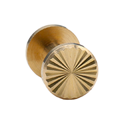 双平面纯黄铜皮带腰带螺丝钉车轮钉花形工字钉子母钉皮具五金配件