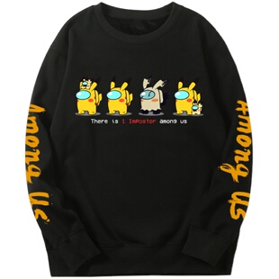 among us 太空狼人杀在我们当中之间周边卫衣外套圆领宽松加绒潮