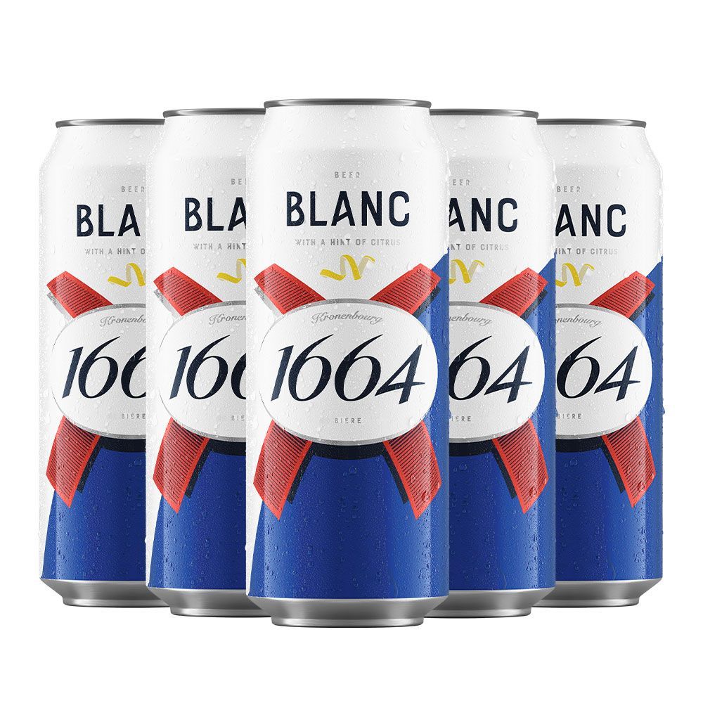 法式1664啤酒白啤果香味小麦风味500ml 12罐啤酒非原箱