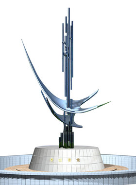 定制不锈钢抽象风广场主题雕塑