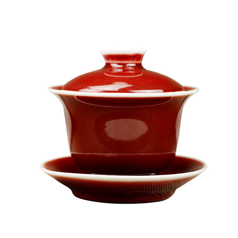 景德镇高温陶瓷颜色茶具原矿盖碗
