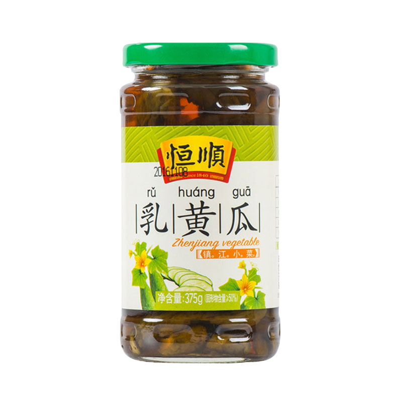 恒顺乳黄瓜早餐开胃即食小菜酱菜泡菜咸菜瓶装腌制下饭配菜