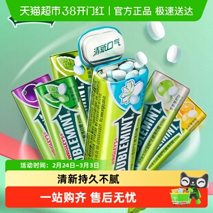 绿箭无糖薄荷糖铁盒留兰香多口味口气清新零食薄荷糖