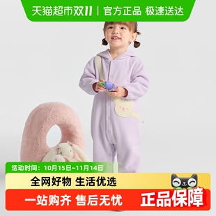 巴拉巴拉婴儿连体衣秋装 时髦可爱加绒 宝宝外出包屁衣爬服2025新款