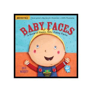 预售 Indestructibles: Baby Face 英文原版 防水无毒可咬婴幼儿玩具书：娃娃脸 进口原版 低幼0-2岁绘本