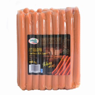 百倍德法兰克福式香肠18根/包1kg脆皮热狗肠家用商用烟熏烤肠食品