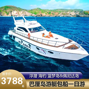 巴厘岛包船游艇浮潜海钓蓝梦岛&佩尼达岛多船型出海
