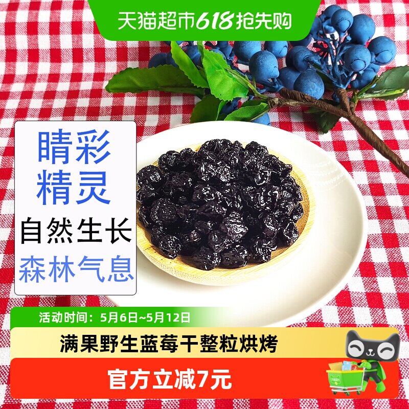 满果罐装蓝莓干大小兴安岭低温慢烘果脯果干140g