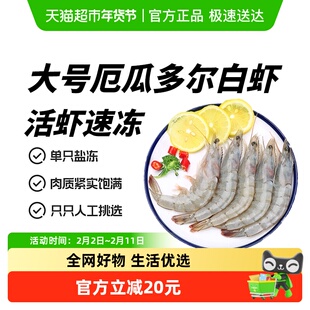 厄瓜多尔白虾大虾鲜活速冻盐冻3040南美白虾基围虾海虾对虾类海鲜