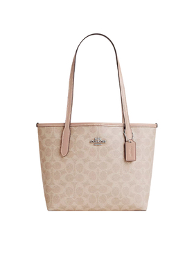 COACH/蔻驰女士托特包zip24经典老花手提包百搭单肩包