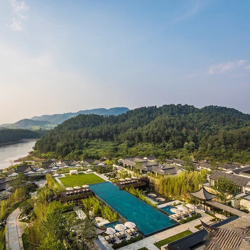 2晚浙江安吉悦榕庄酒店周五不加价无边泳池旅游旅拍度假套餐