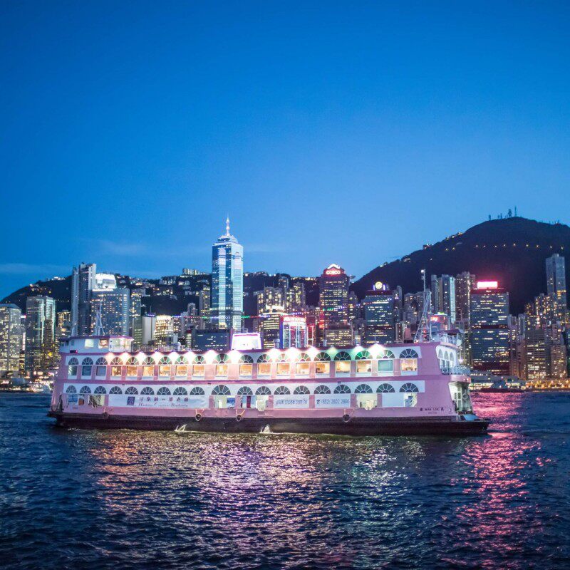 [洋紫荆维港游-游船票+幻彩咏香江自助晚餐]维多利亚港灯光秀 幻彩咏香江海上自助晚餐19:20班次游船