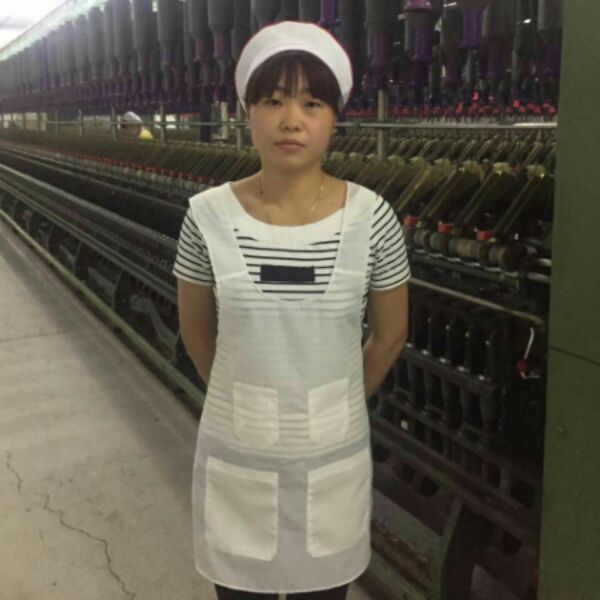 纺织厂四袋饭单白色女工围裙
