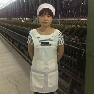 纺织厂四袋围裙饭单纱厂白色围裙 女工饭单