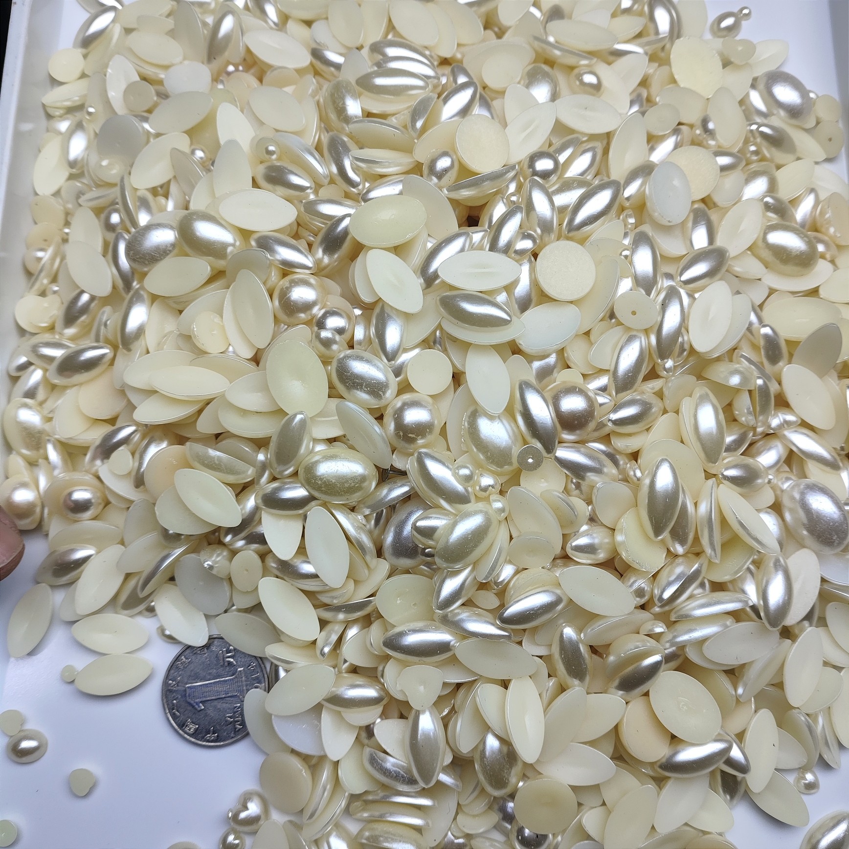 塑料面包半珠一斤图片全部 有少量划痕