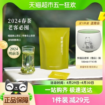 竹叶青24年新茶100g绿茶4g×25袋