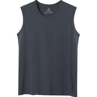 稻草人男士纯棉运动背心男宽肩修身透气汗衫打底衫内穿外搭夏天