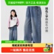 长裤 左西女童加绒牛仔裤 2026新款 中大童秋冬款 儿童加厚裤 子直筒裤