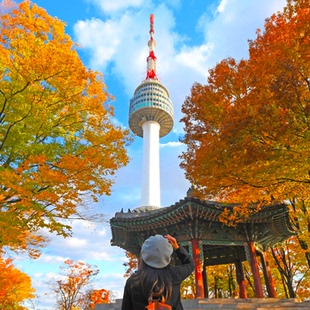 飞猪旅行 杭州-韩国首尔4-5天往返含税机票 明洞青瓦台南山塔尾单