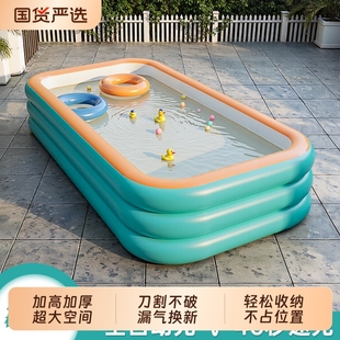 儿童充气游泳池家用婴儿宝宝小孩折叠泳池大型户外加厚大人戏水池