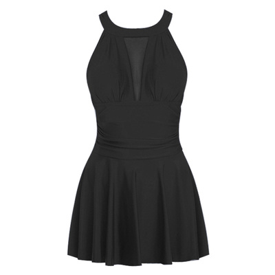 裙式连体泳衣ins大码遮肉性感