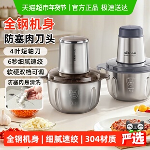 小熊绞肉机家用电动小型料理机全自动多功能打肉馅碎肉器搅拌辅食