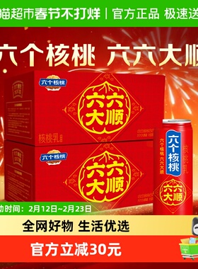 【烈儿超值年货节】养元六个核桃植物蛋白核桃乳240ml*15罐*2箱