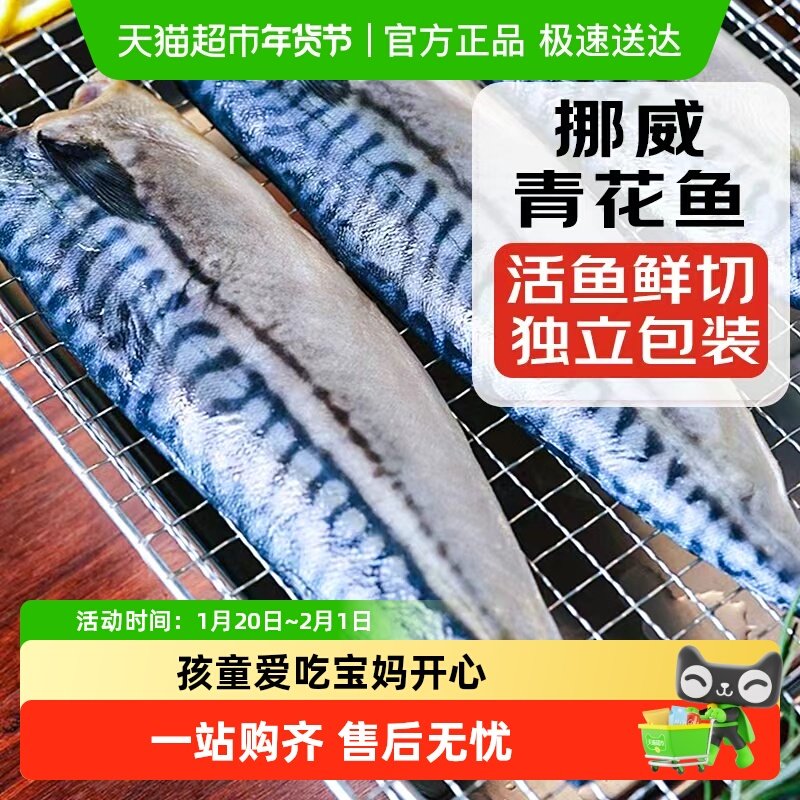 海仙部落青花鱼挪威进口鲭鱼青花鱼片半成品日式盐渍新鲜烤青占鱼,水产肉类/新鲜蔬果/熟食,淡水鱼类,淘宝优惠券,粉丝福利购,淘宝优惠卷