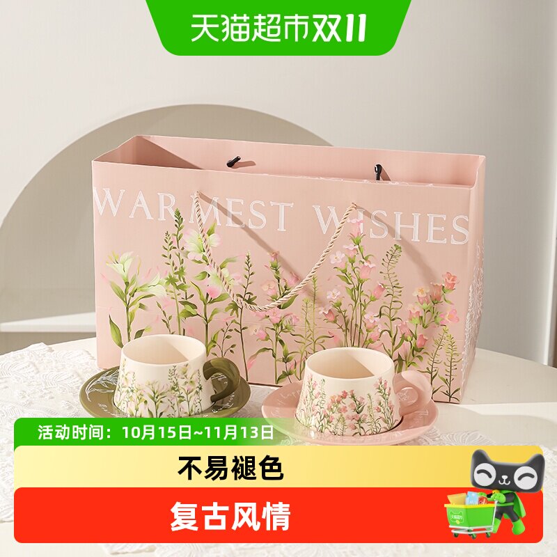川岛屋咖啡杯情侣对杯子礼盒套装乔迁新婚结婚生日礼物女生伴手礼
