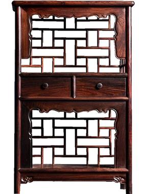 大红酸枝全独板实木珠宝箱摆件