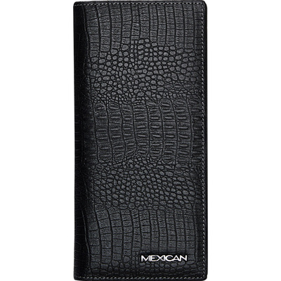 稻草人钱包男长款真皮潮简约商务