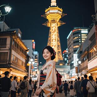个签 含机票日本大阪跟团游5天4晚京都环球影城 轻旅行 纯玩小团