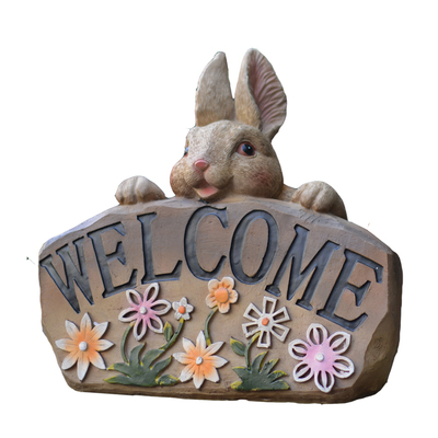 welcome欢迎牌工艺杂货兔子摆件