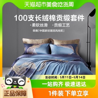 LOVO乐蜗100支长绒棉四件套