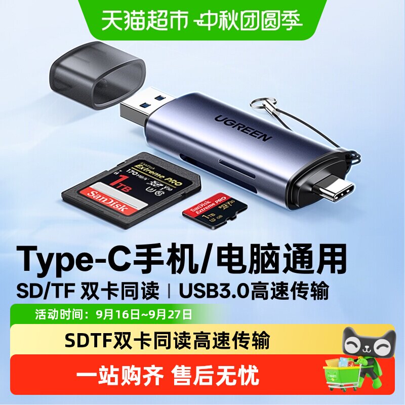 绿联二合一USB高速读卡器防刮图片