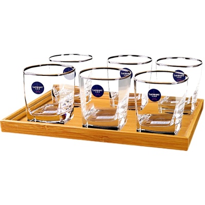 乐美雅耐热泡茶杯家用玻璃杯果汁杯喝水杯透明威士忌杯牛奶杯套装