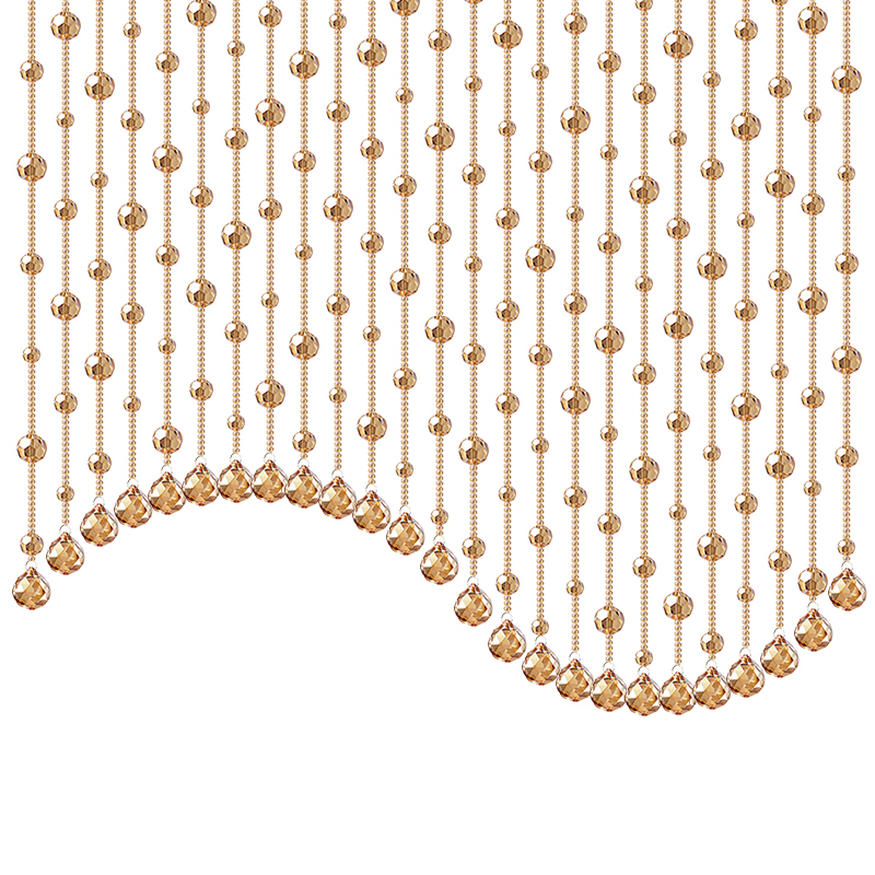 水晶帘子客厅隔断帘珠帘屏风家用装饰珠子玄关窗帘门帘珠链吊挂帘