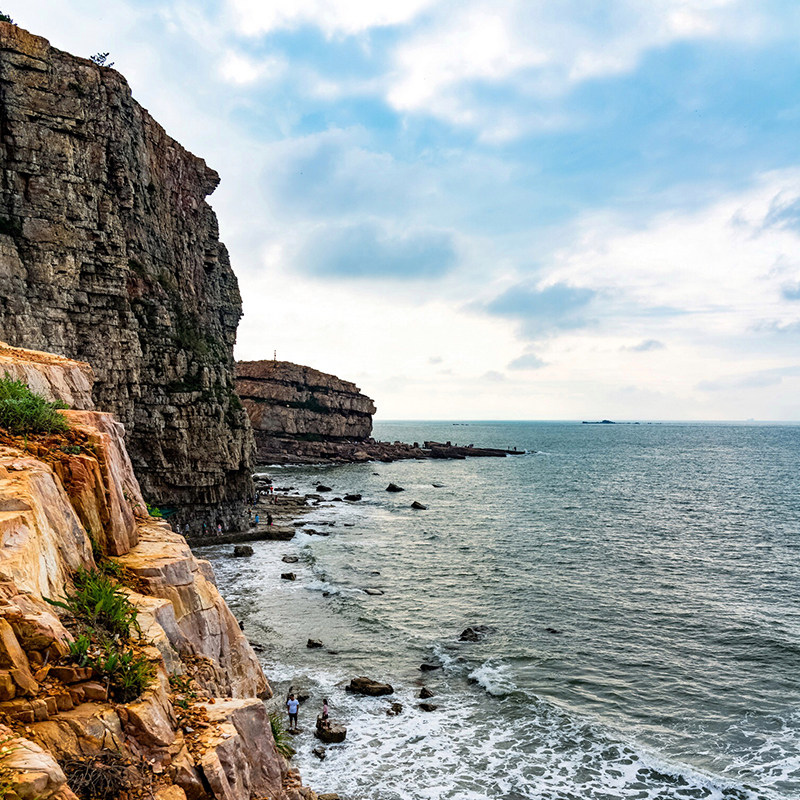 蓬莱出发长岛一日游旅游九丈崖林海月牙湾黄渤海分界线门票