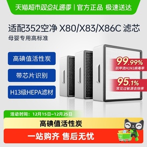 适配352空气净化器滤芯X80/X83C/X88C/X86C/X89C/Y100C除醛过滤网