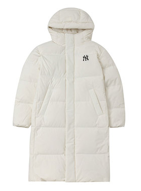 【自营】MLB羽绒服男女情侣长款连帽加厚外套24冬季新款3ADJB1846